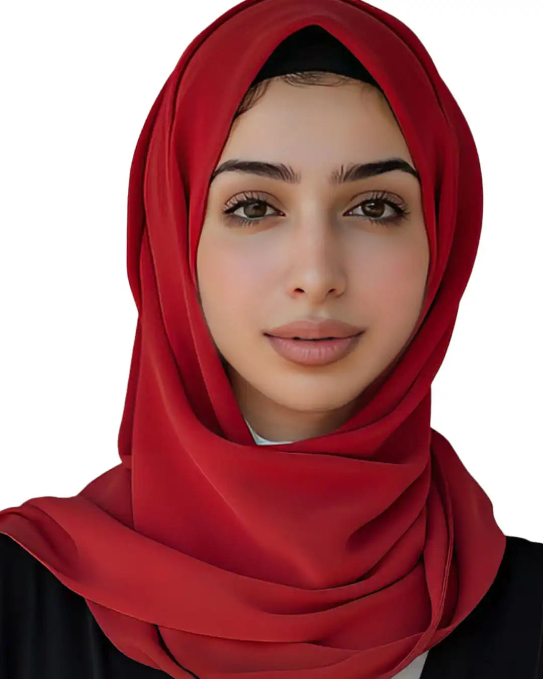 Scarf & Shawls Cotton Jersey Long Shawl Turban Hijab Women's [Shade of Red]