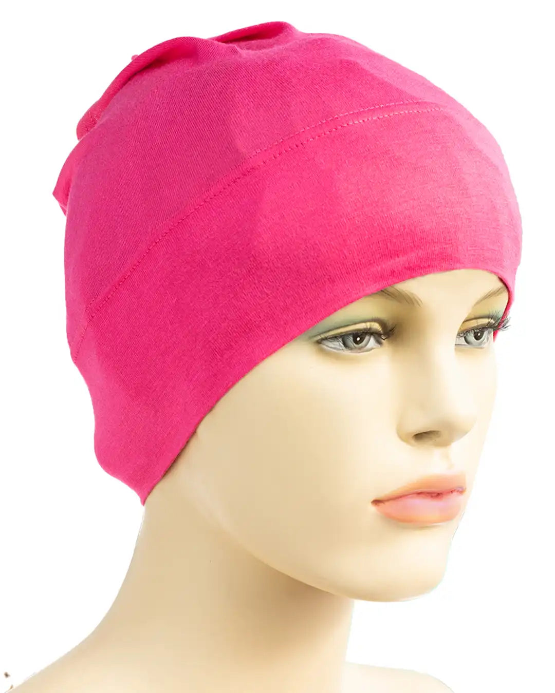 Monochrome Tube Undercap Thin Breathable  Cotton-Jersey Elastic Base Cap Lightweight Inner Hijab Cap For Women (Shade of Pink)