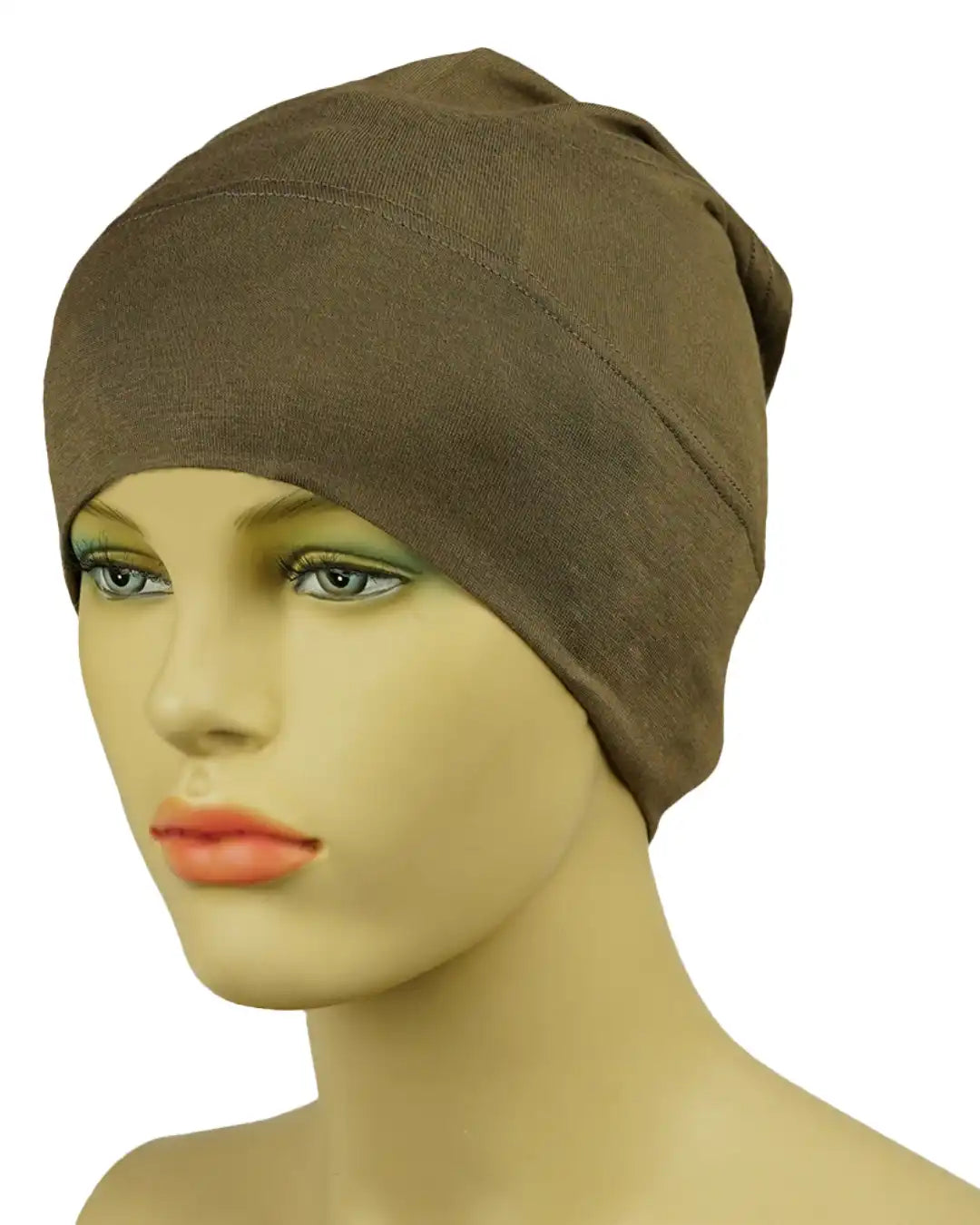 Monochrome Tube Undercap Thin Breathable  Cotton-Jersey Elastic Base Cap Lightweight Inner Hijab Cap For Women (Shade of Brown)