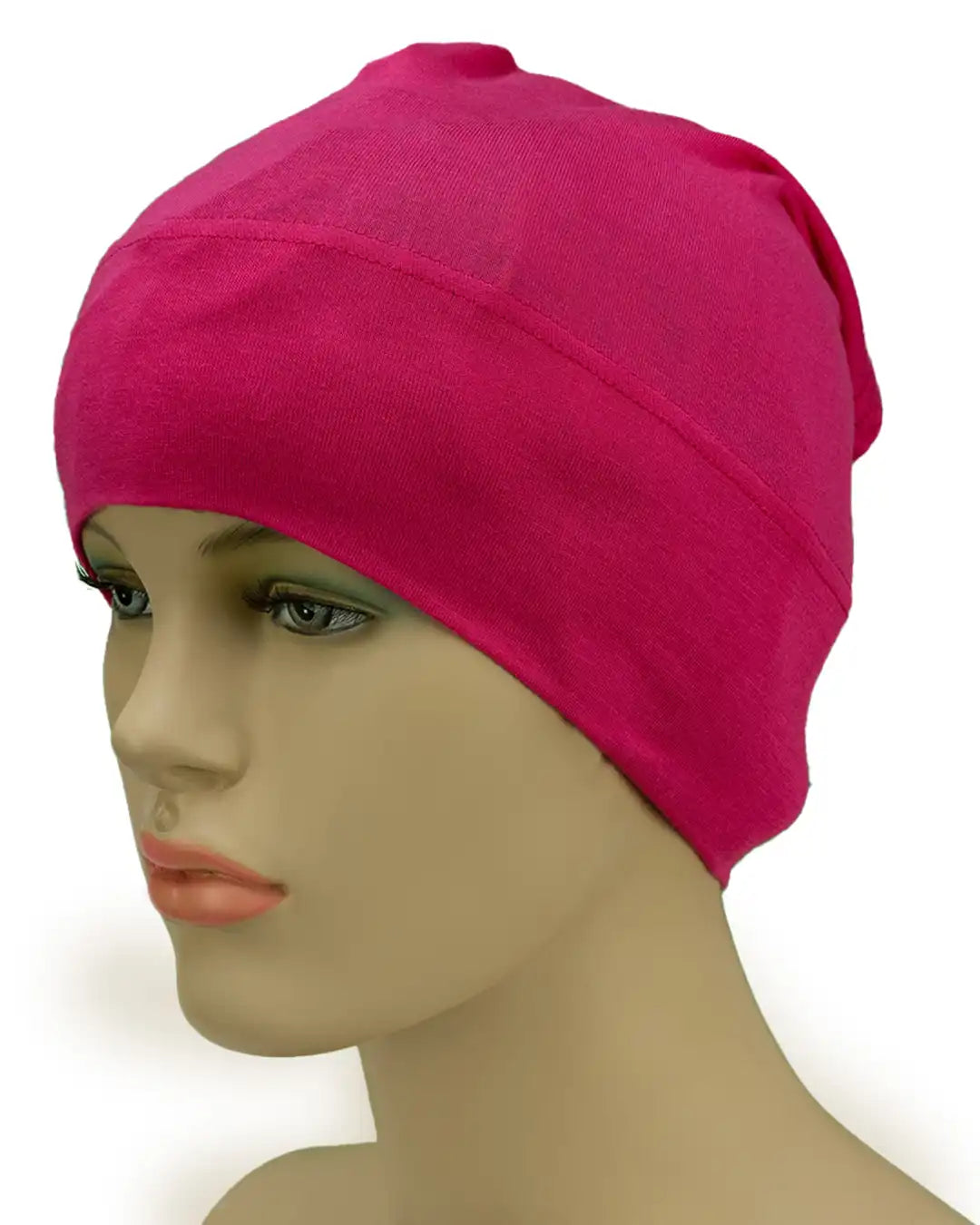 Monochrome Tube Undercap Thin Breathable  Cotton-Jersey Elastic Base Cap Lightweight Inner Hijab Cap For Women (Shade of Pink)