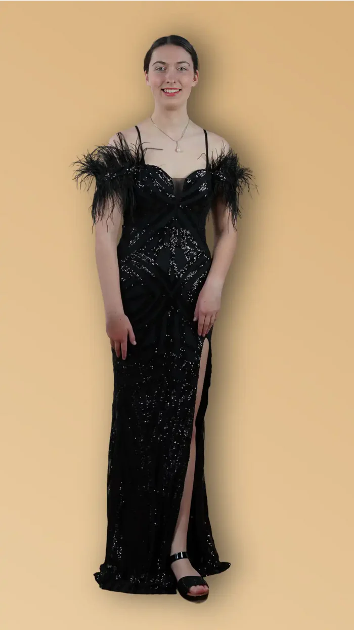 Off Shoulder spaghetti Strap V-neck Sequin Party Cocktail Women's Maxi Dresses - Image 2